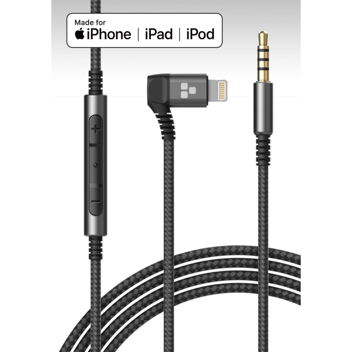 Headphone Cable Angled With Remote Black Bolle&Raven