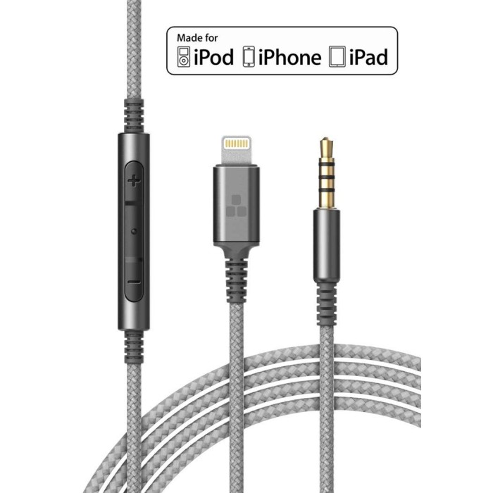 Headphone Cable With Remote Grey Thore