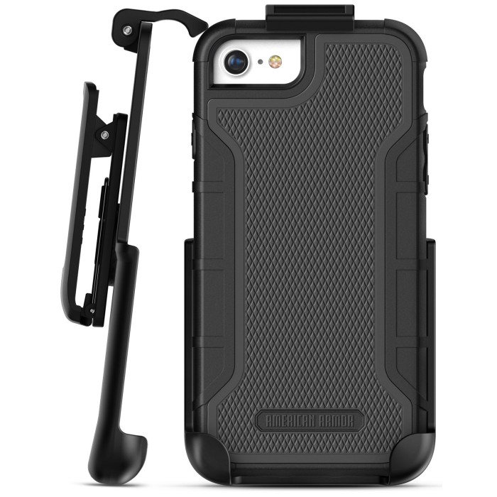 iPhone 7 American Armor Case and Holster Black