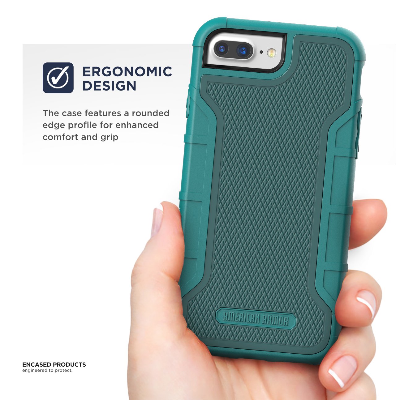 iPhone 7 Plus American Armor Case Green Encased