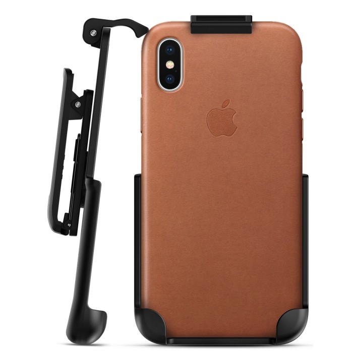 iPhone Xs Max Apple Leather Holster Black