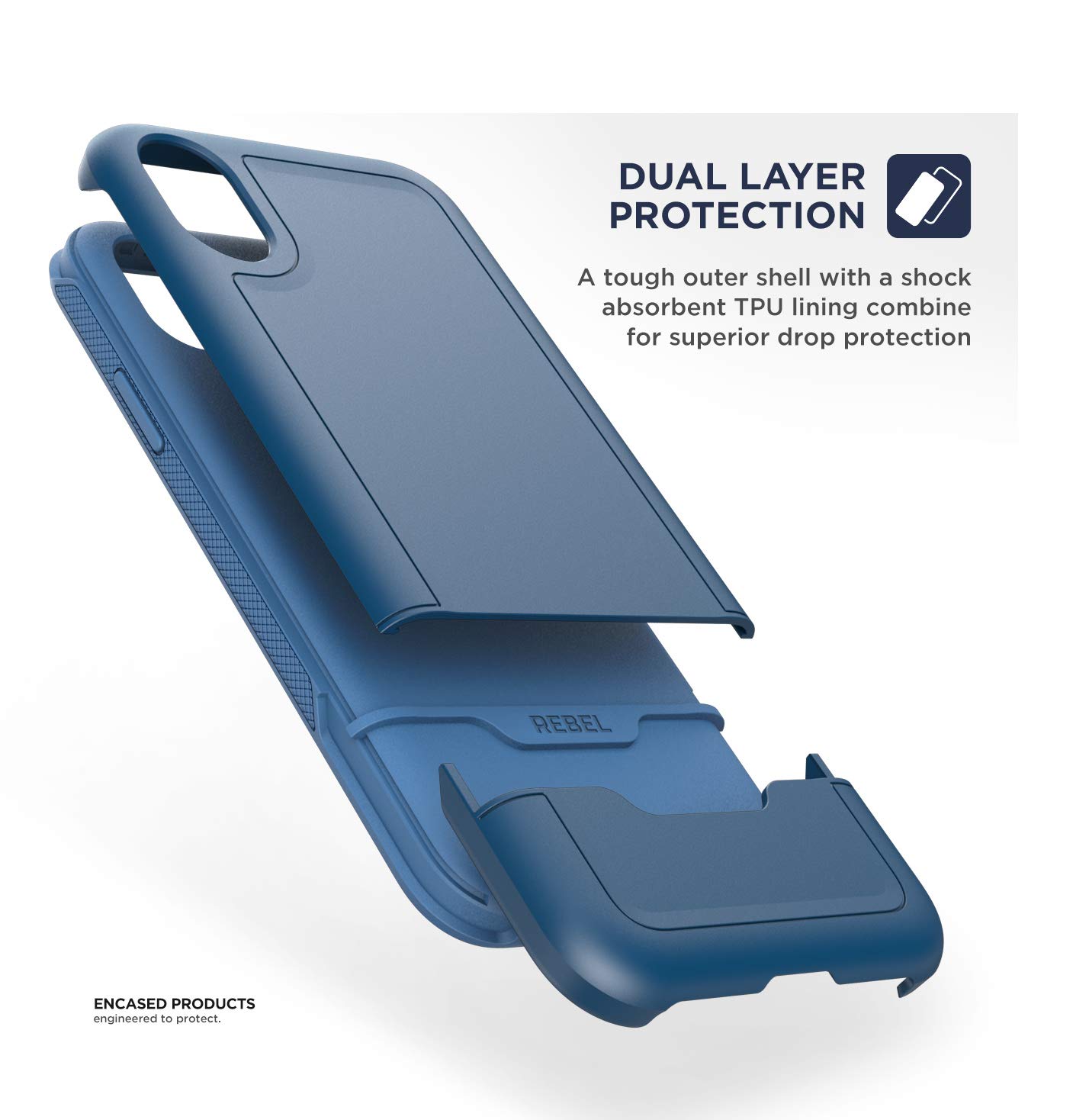 iPhone XR Rebel Case Blue - Encased