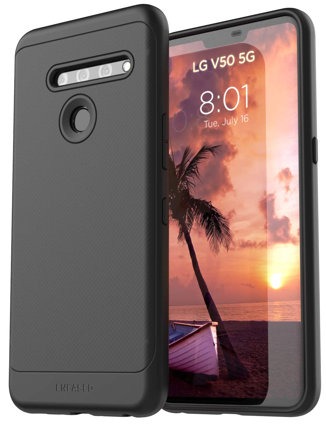 LG V50 ThinQ Thin Armor Case Black Encased