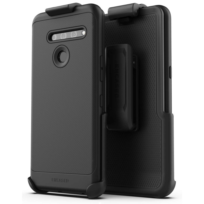 LG V50 ThinQ Thin Armor Case and Holster Black