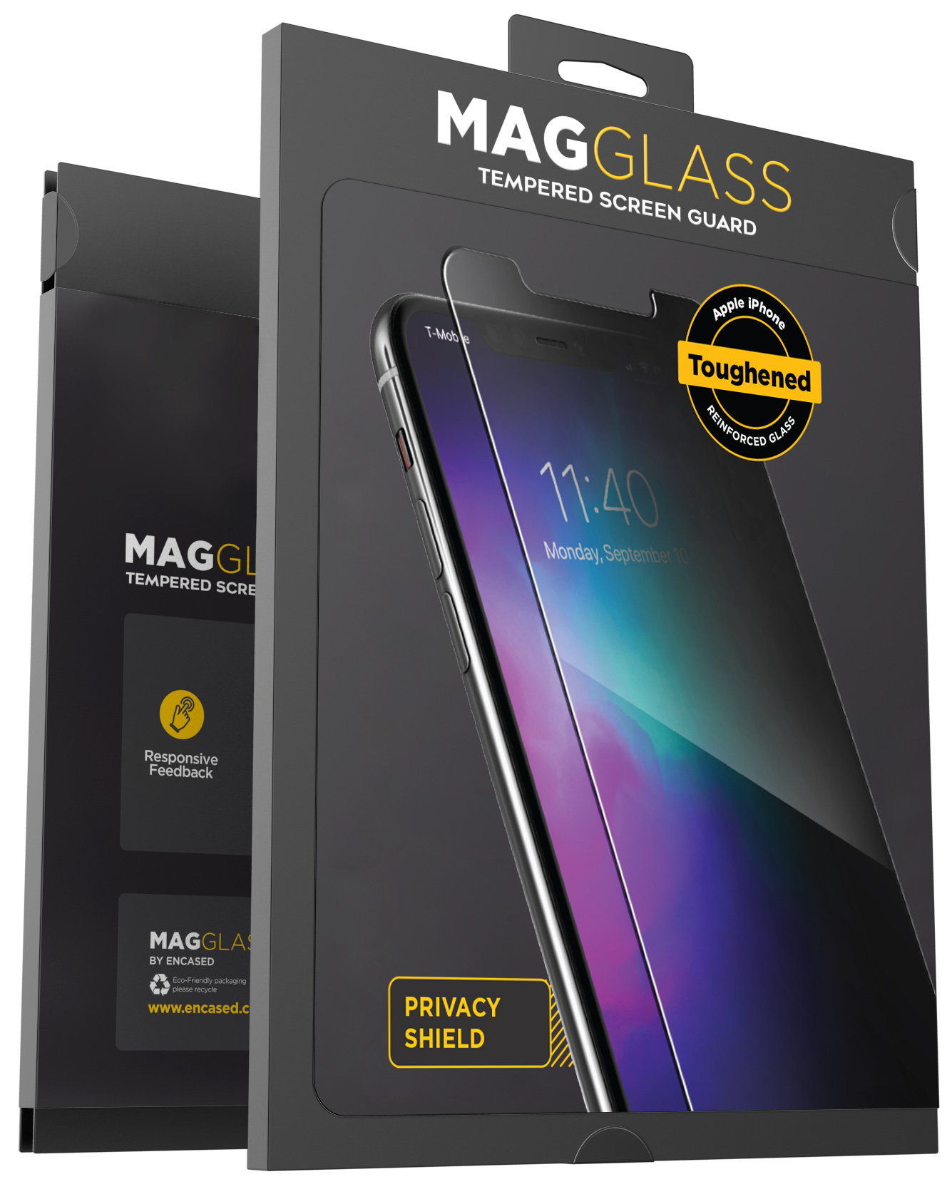 Magglass iPhone 11 Pro Privacy Screen Protector - Anti Spy Fingerprint Resistant Tempered Glass Display Guard (Case compatible)