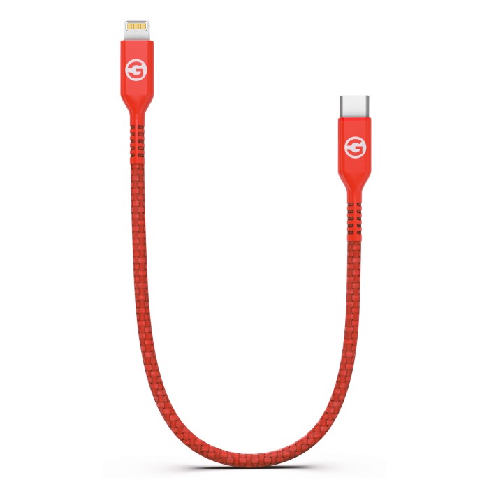 1ft Cable Rounded single Red