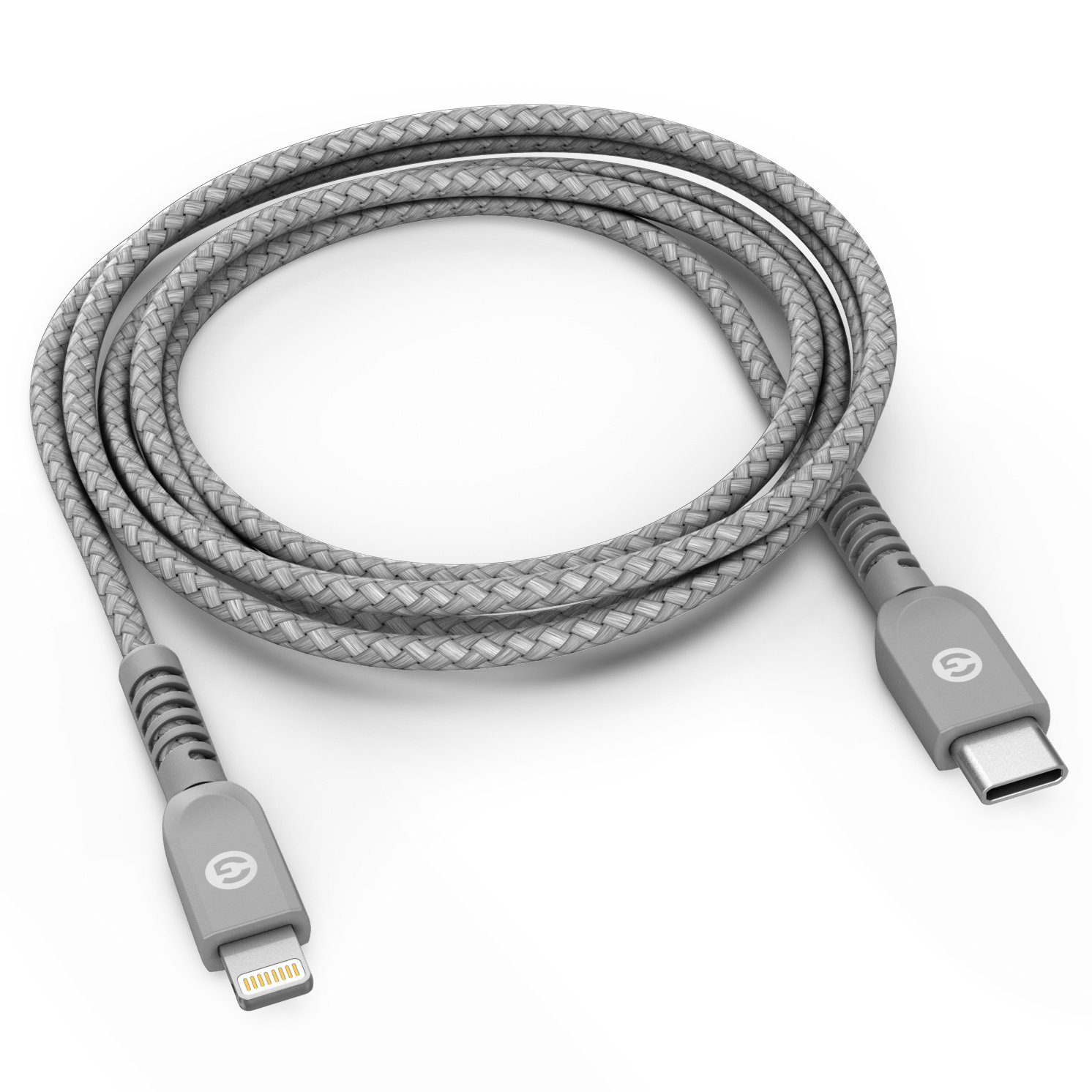 Lightning To Usb C Braided Cable Ft Gray Encased