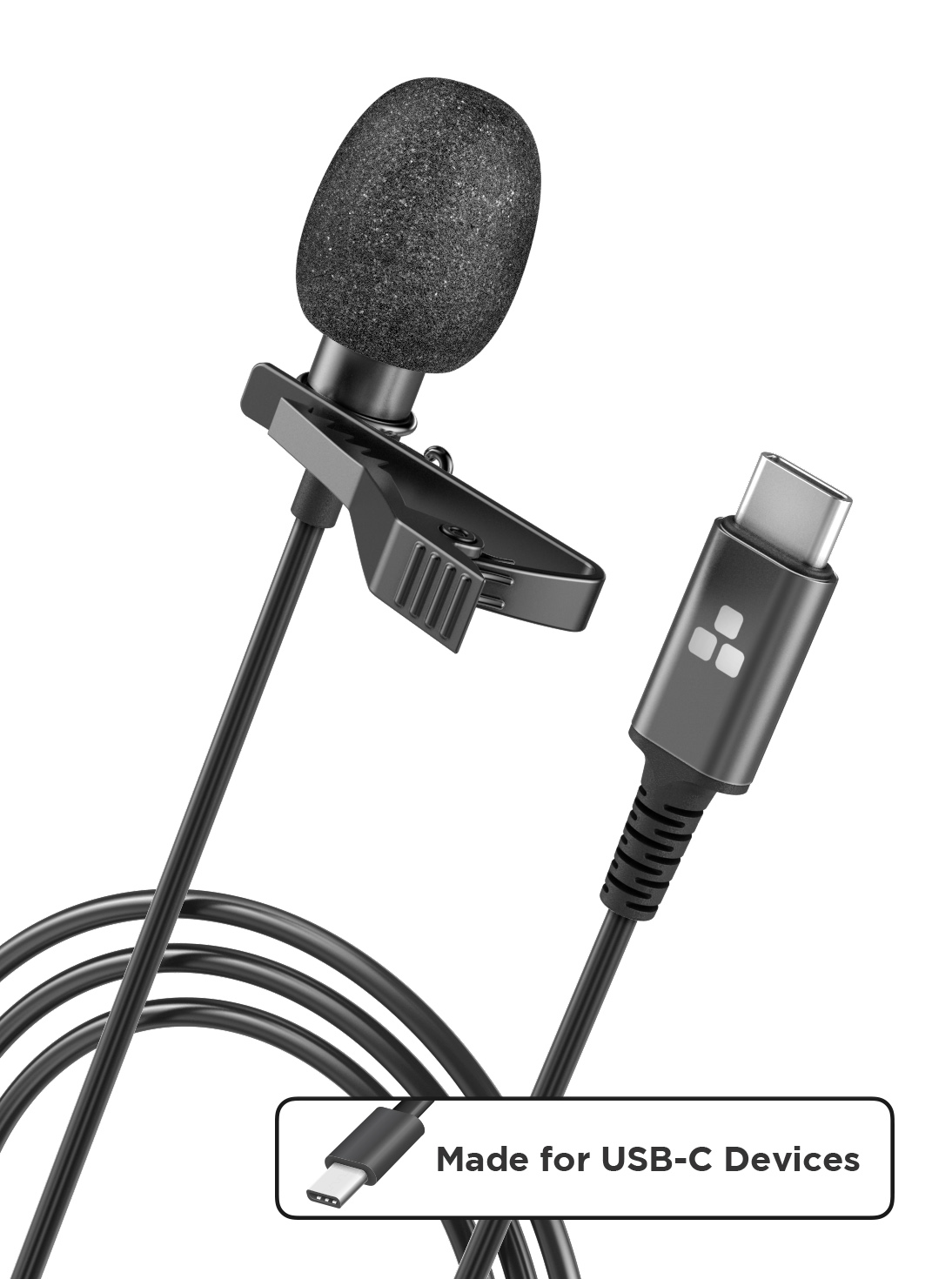 Drahtlose Lavalier / Clip-On Mikrofon für Smartphone - USB-C