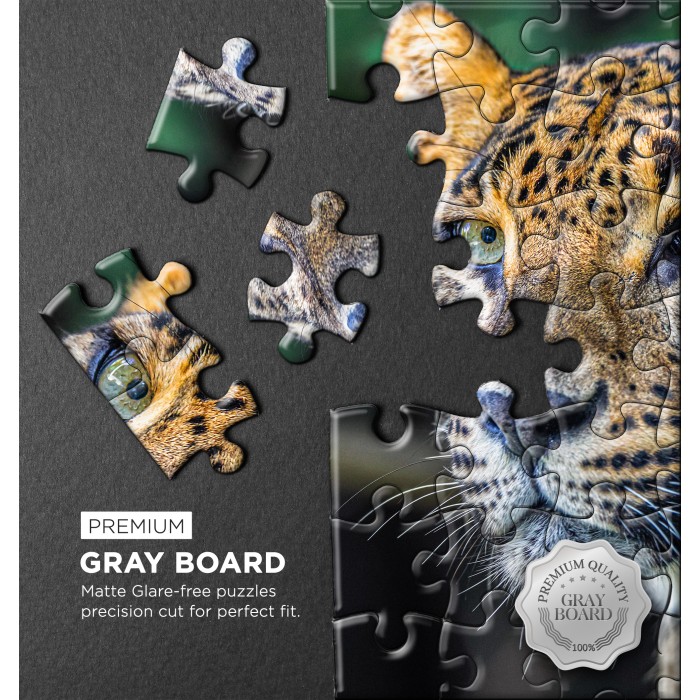 1000 Piece Leopard Jigsaw Puzzle (Puzzle Saver Kit Included) - Encased