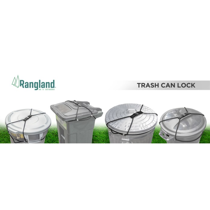 Rangland Animal-Proof Trash Can Lock - Blue (for 50-96 gallon