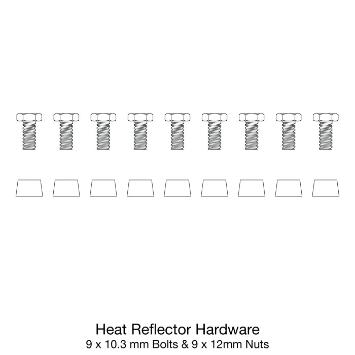 Heat Reflector Hardware