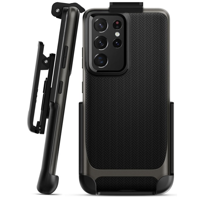 Belt-Clip-Holster-for-Spigen-Neo-Hybrid-Case-Samsung-Galaxy-S21-Ultra-case-not-Included-Black-HL46RB