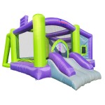 Galvanox-Inflatable-Bounce-House-with-Blower-Jumping-Castle-with-Slide-PurpleGreen-IFBC2313PP