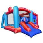Galvanox-Inflatable-Bounce-House-with-Blower-Jumping-Castle-with-Slide-RedBlue-IFBC2313BL