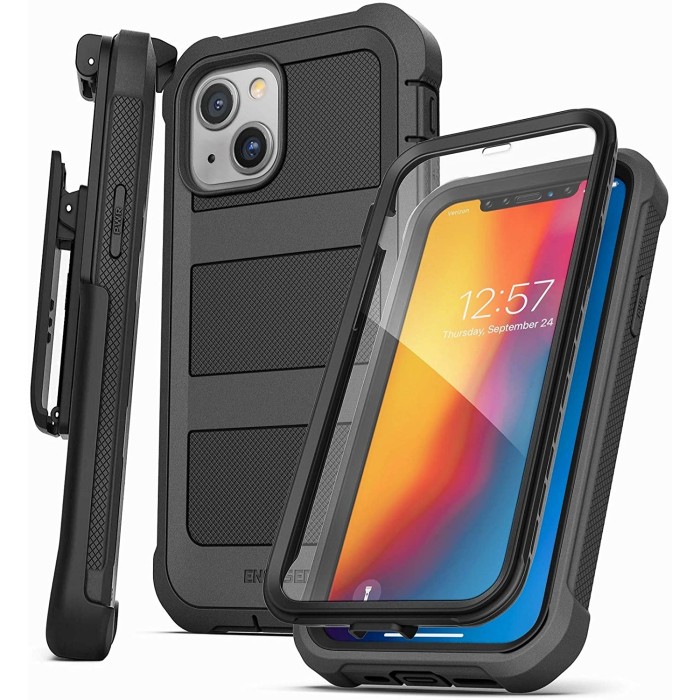 iPhone-13-Mini-Black-Falcon-Shield-Case-with-Belt-Clip-Holster-Black-FS174BKHL