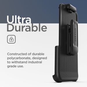 iPhone 13 Black Thin Armor Case with Belt Clip Holster - Encased