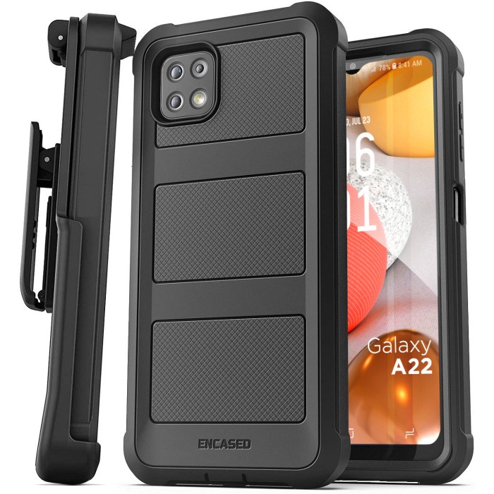 Galaxy-A22-Falcon-Shield-Case-with-Belt-Clip-Holster-Black-FS178BKHL