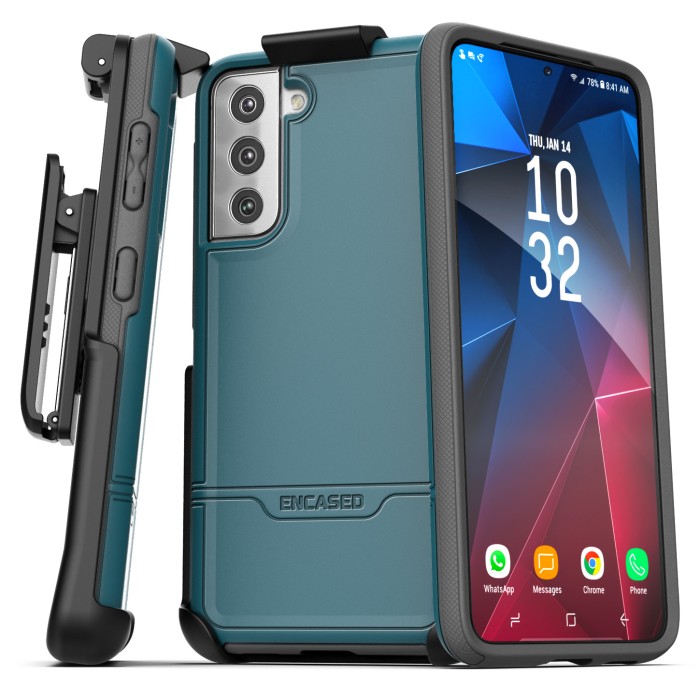 Samsung-Galaxy-S21-FE-Rebel-Case-With-Belt-Clip-Holster-Blue-RB172BKHL