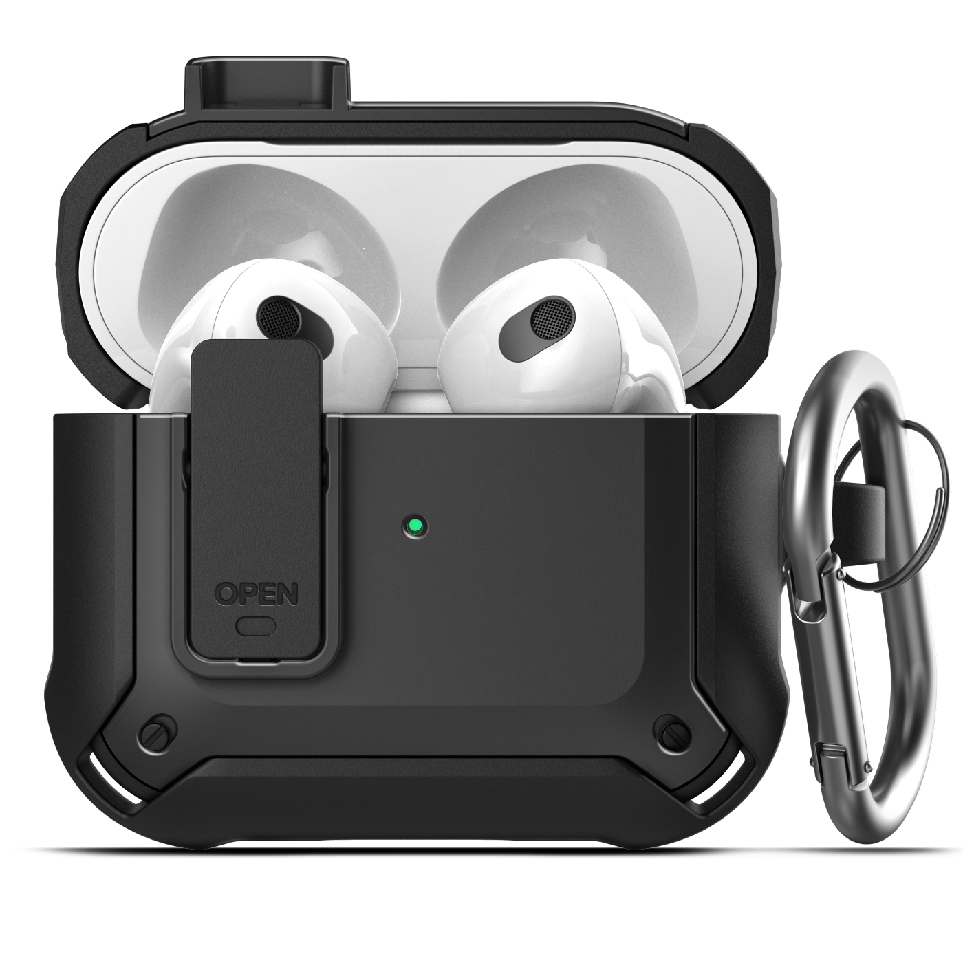  Mous - AirPods 3rd Generation Case Protective Cover, AirPods 3  Case with Keychain, Wireless Charging Compatible - Genuine Leather - Black  – AirPod Gen 3 Accessories : Electronics