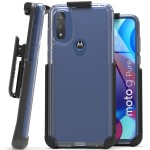 Moto G Power 2022 Clear Back Case with Belt Clip Holster-CB222HLGP