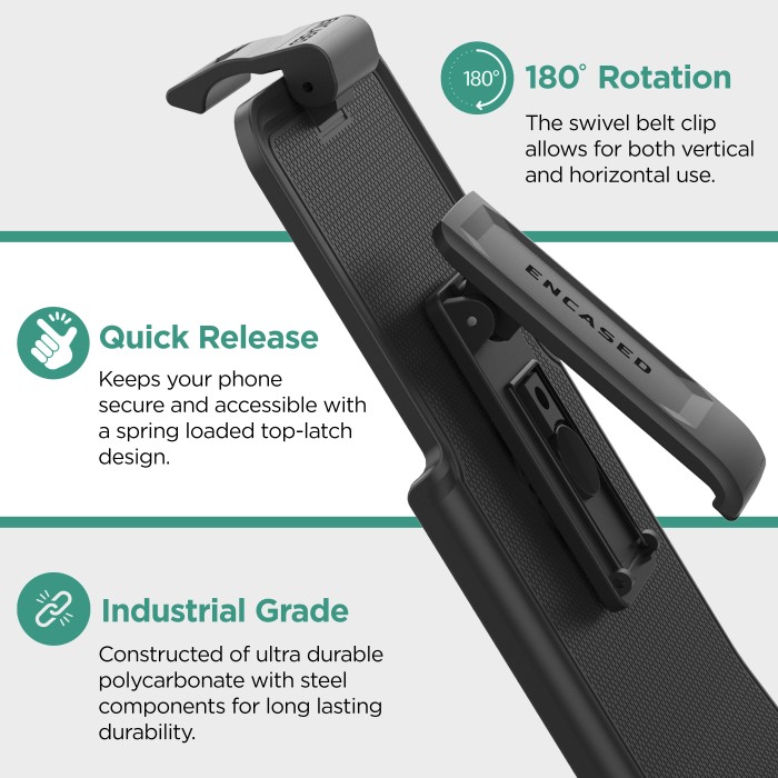 Belt Clip Holster for Spigen Ultra Hybrid - iPhone 13 Pro Max - Encased