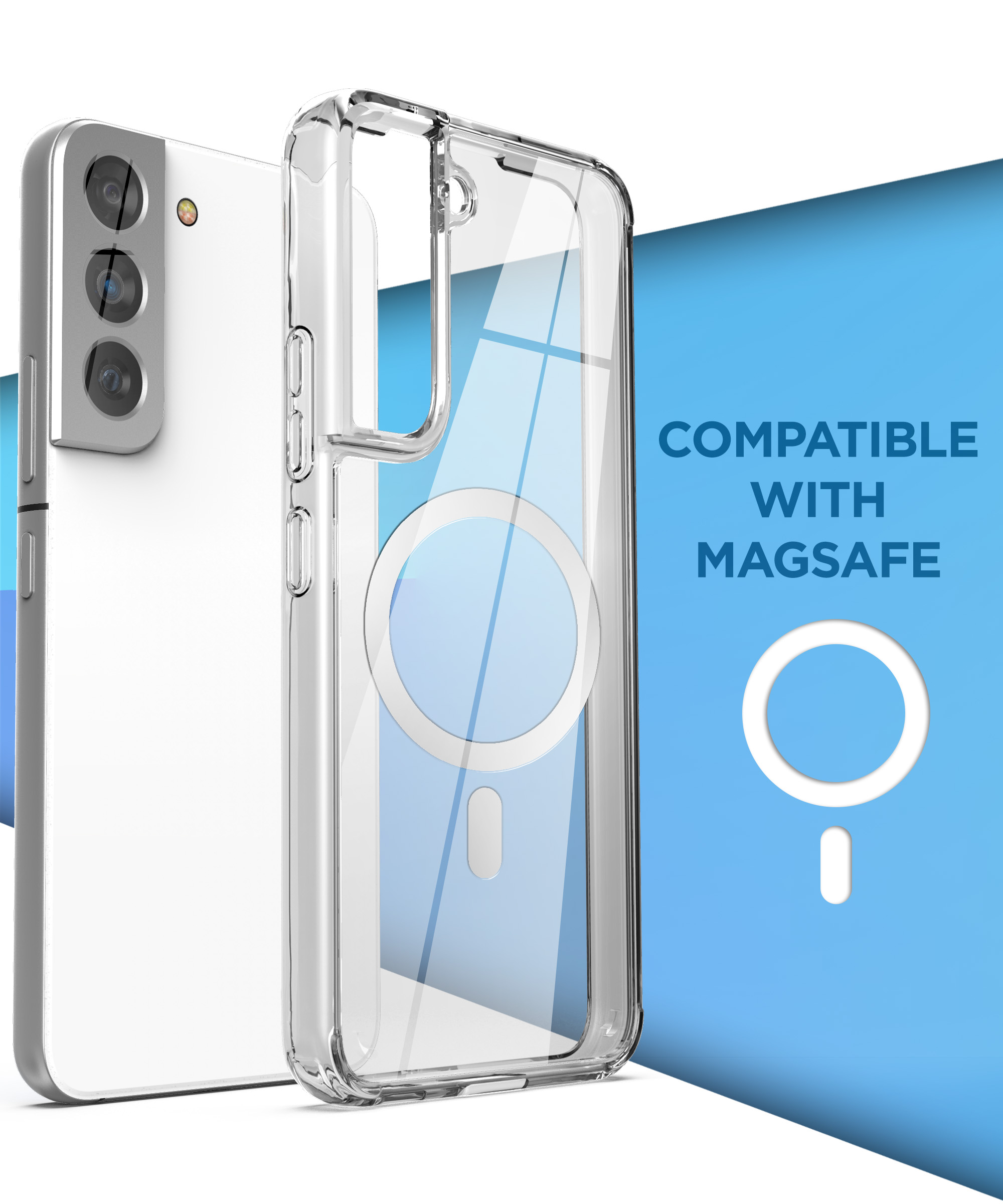 Samsung Galaxy S22 Ultra Clear MagSafe Case with Belt Clip Holster - Encased