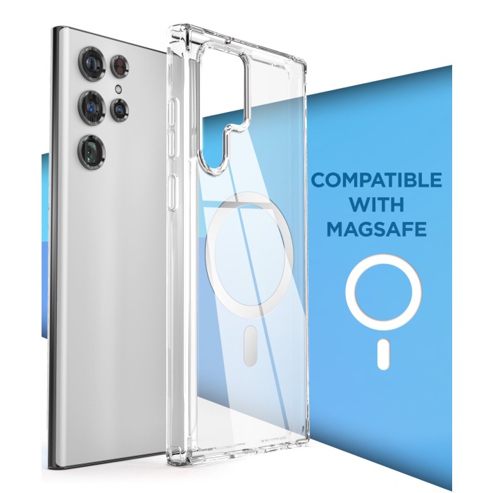 Spigen Ultra Hybrid Designed for Galaxy S22 Ultra Case (2022) - Crystal  Clear