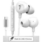 USB C Earbuds with Remote & Mic - White-THRV60CWH
