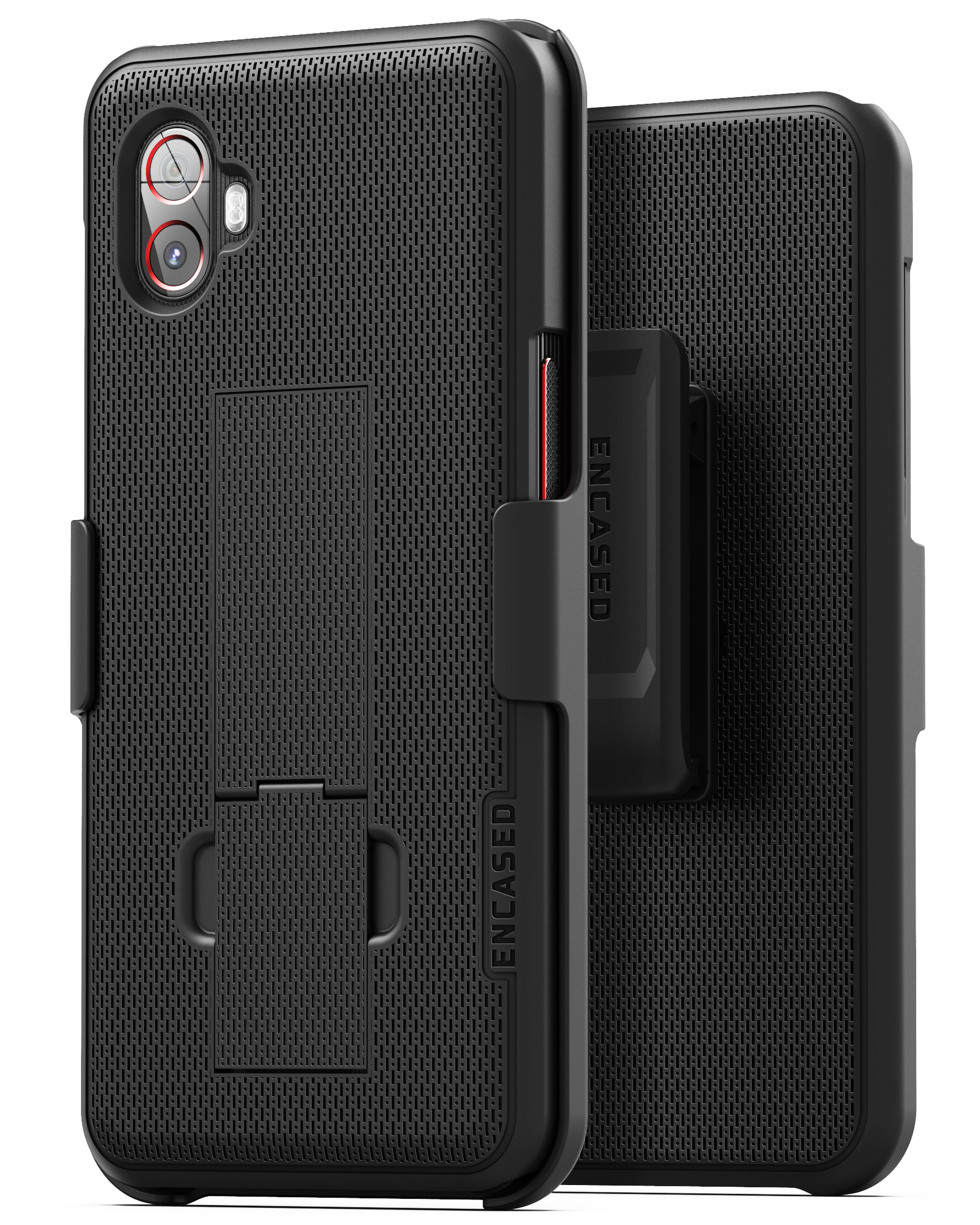 Nakedcellphone Black Hard Case Cover and Belt Clip Holster Combo for Samsung Galaxy Z Flip 3 5G