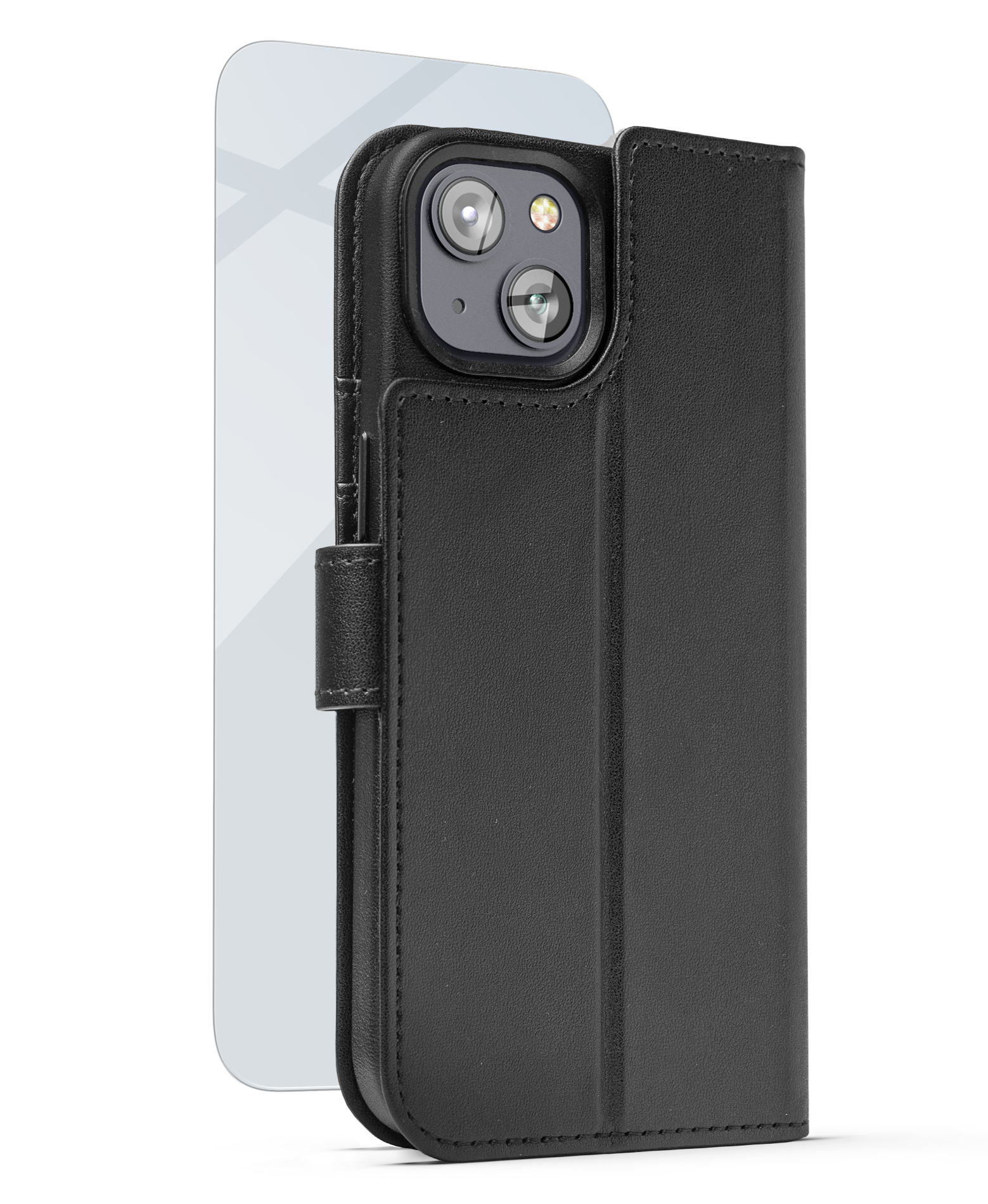 iPhone 14 Plus Primo Leather Case in Black and Folio Wallet - MagSafe  Compatible - Encased