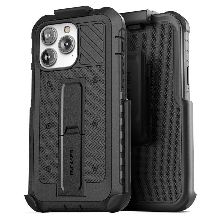 iPhone 14 Pro Max Pantera Case with Belt Clip Holster-FK256BKHL