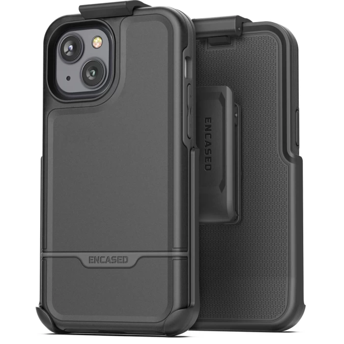 iPhone 14 Max Rebel Case with Belt Clip Holster-RB254BKHL
