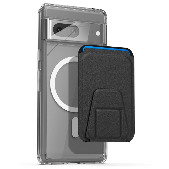 Google Pixel 7 Clear-Back Magnetic Case with Card Holder-MSCB24110
