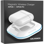 Galvanox Magnetic Wireless Charger for AirPods Pro and AirPods Version 2/3 (White)-QAP10WH