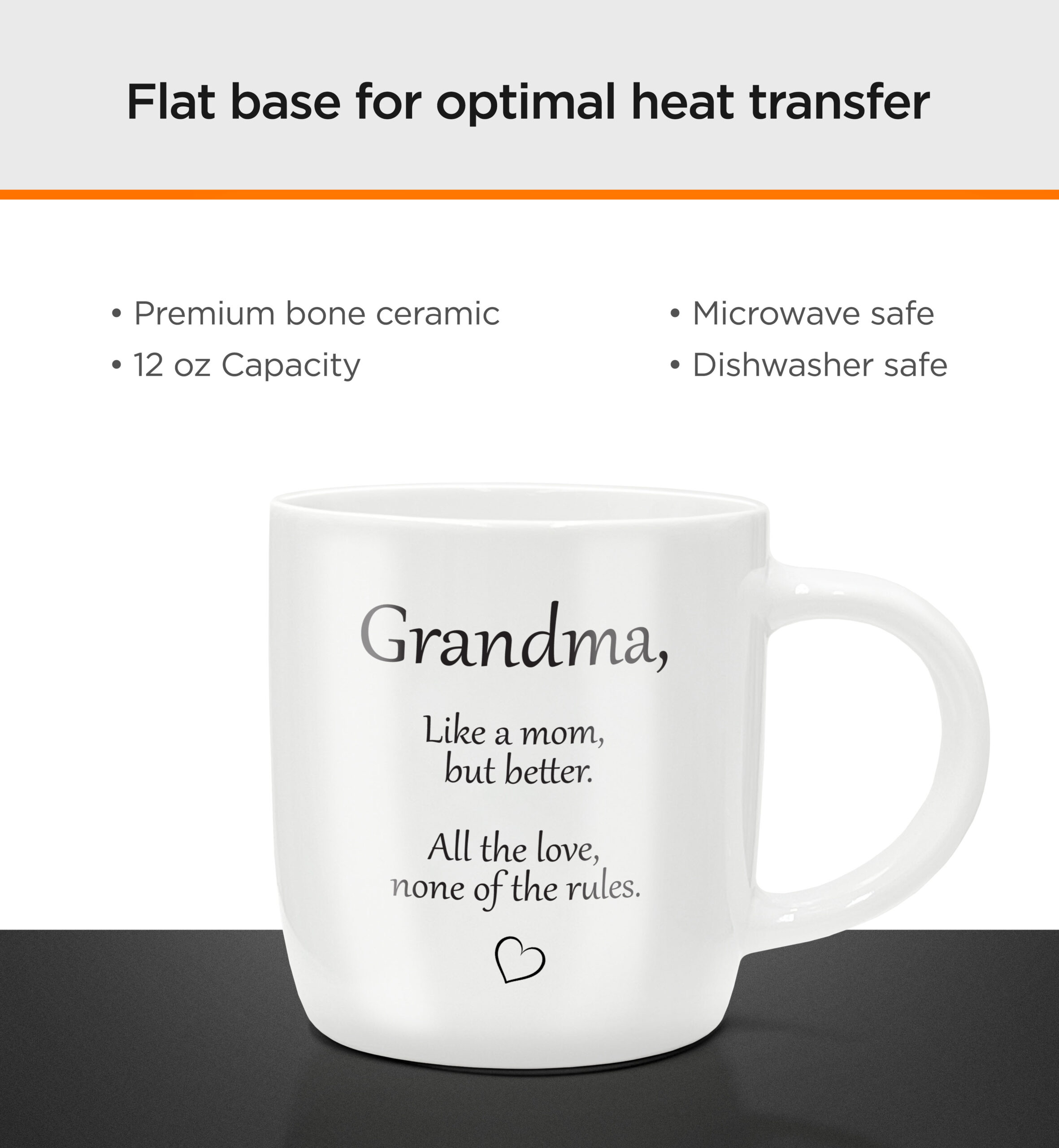 SoHo 12oz Ceramic Coffee Mug Grandma with Warmer - Encased