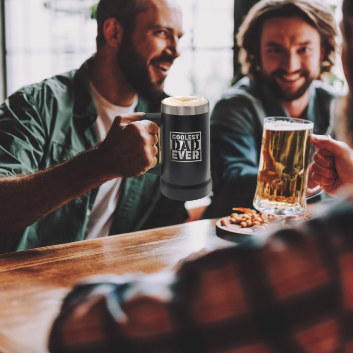 SoHo Insulated Beer Mug GRANDPA THE MAN THE MYTH THE LEGEND - Encased