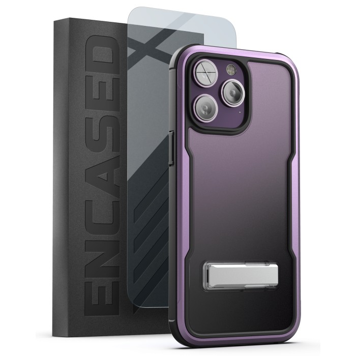 iPhone 14 Pro Max Exos Armor Case in Purple with Screen Protector-AL256PP