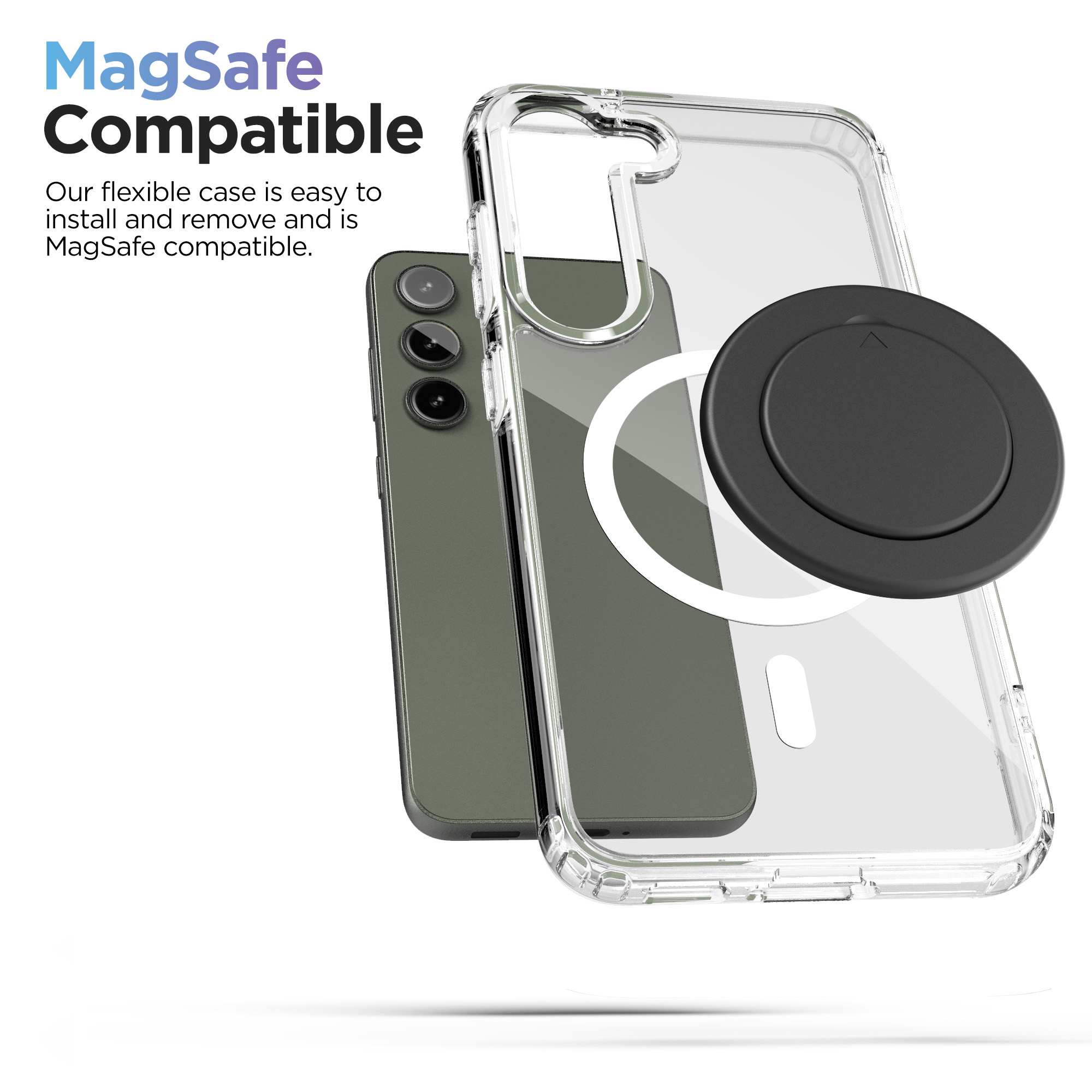 MOTIVE Designed for Samsung Galaxy s23 Plus Case, Clear case Magnetic  Compatible with MagSafe, Slim Cover, Drop Tested, s23 Plus case Shockproof  6.6”