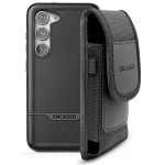 Samsung Galaxy S23 Plus Rebel Case with Nylon Pouch Belt Clip Holster-RB309BKNP