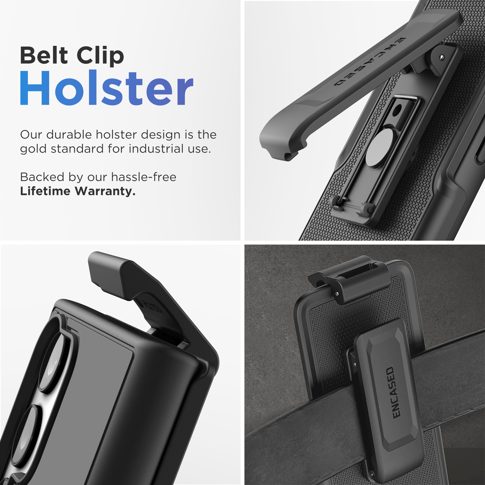 Encased Belt Clip - Fits with Spigen Optik-Armor Series, Samsung Galaxy S23  Ultra (6.8) Holster Only, Case is NOT Included