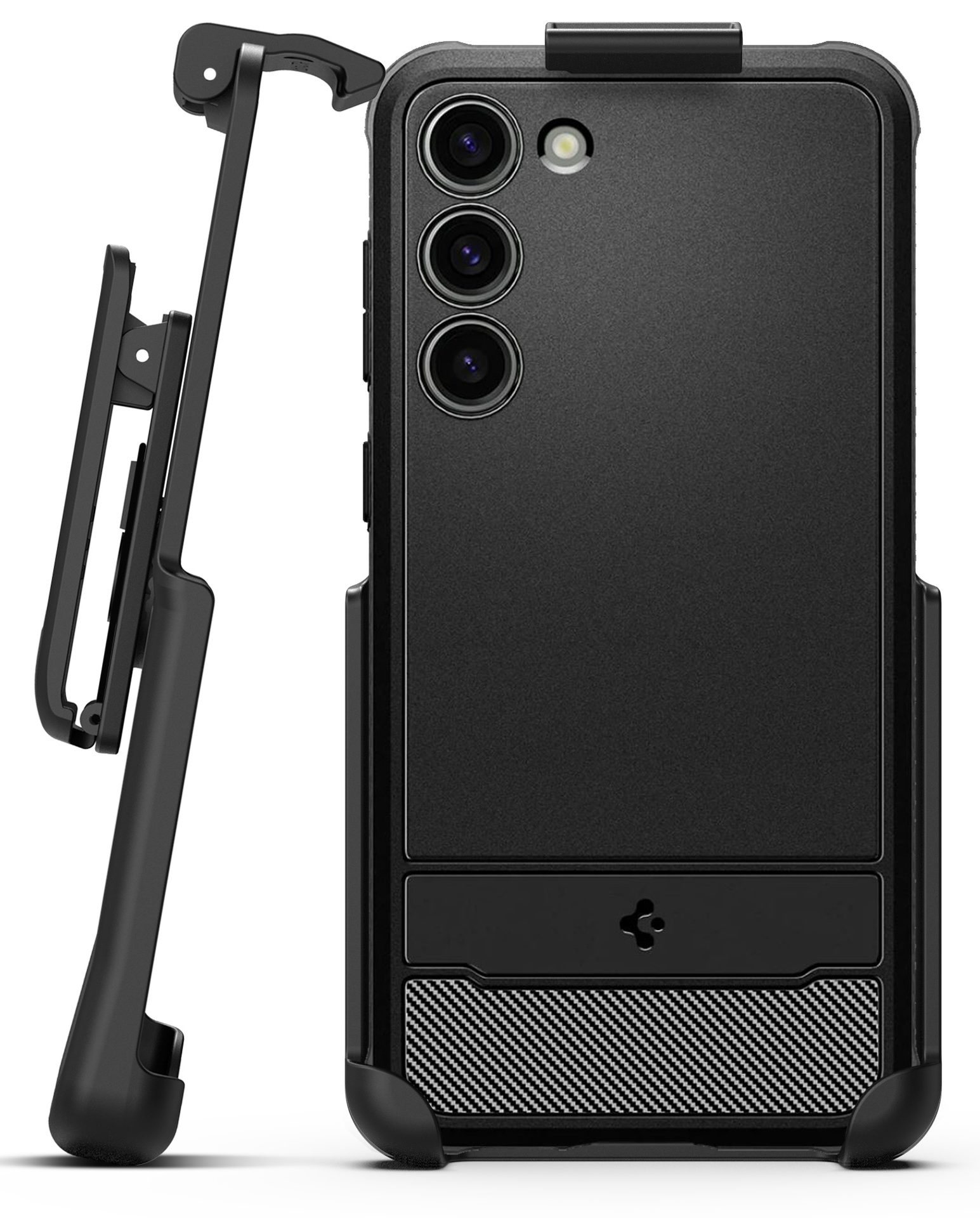 Spigen Matte Black Rugged Armor Case - For Samsung Galaxy S23