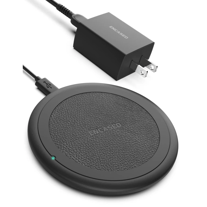 Encased Wireless Charging Qi Pad with Wall Adapter (Fast Charging) Ultra Thin Charger for iPhone and Android Devices-WCRD-CH