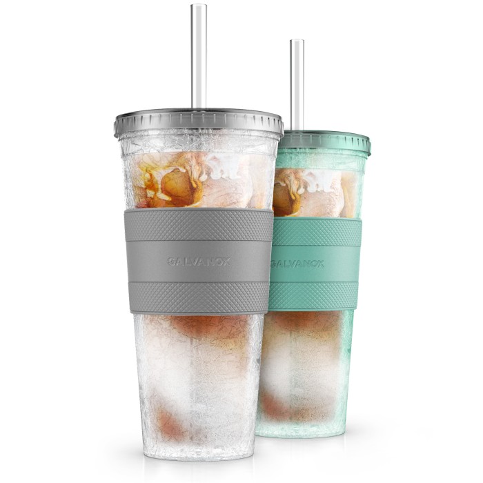 Iced Coffee Cup With Lid and Straw Iced Coffee Glass Iced 
