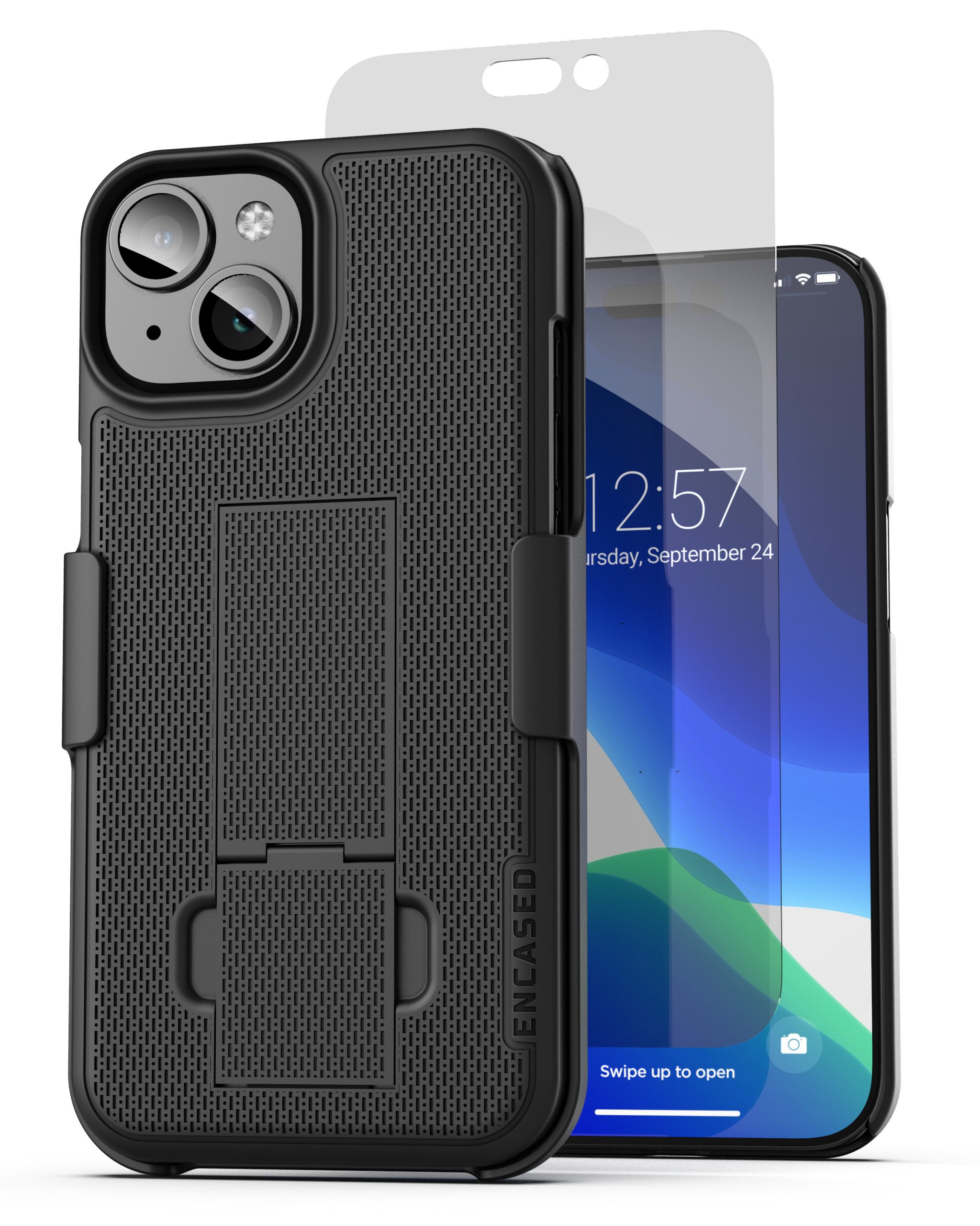 Encased iPhone 12 Pro Max DuraClip Case and Holster Black