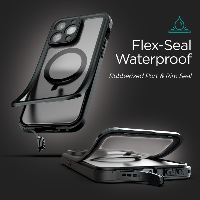 iPhone 15 Pro Max Waterproof Case with Belt Clip Holster