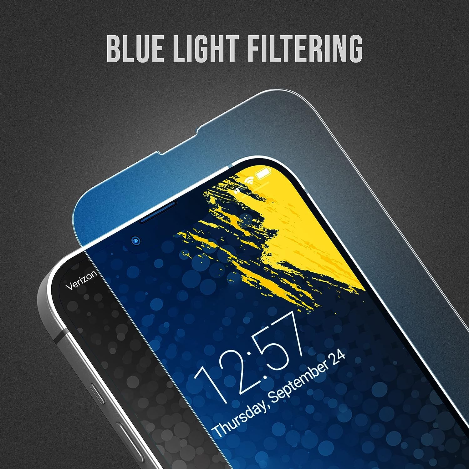 iPhone 15 Pro Max Protecteur d'écran, Premium Pro Glass Blue Light Guard