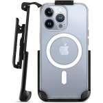 iPhone 15 Pro Max Magsafe Clear Case with Belt Clip Holster-MSCB339HL