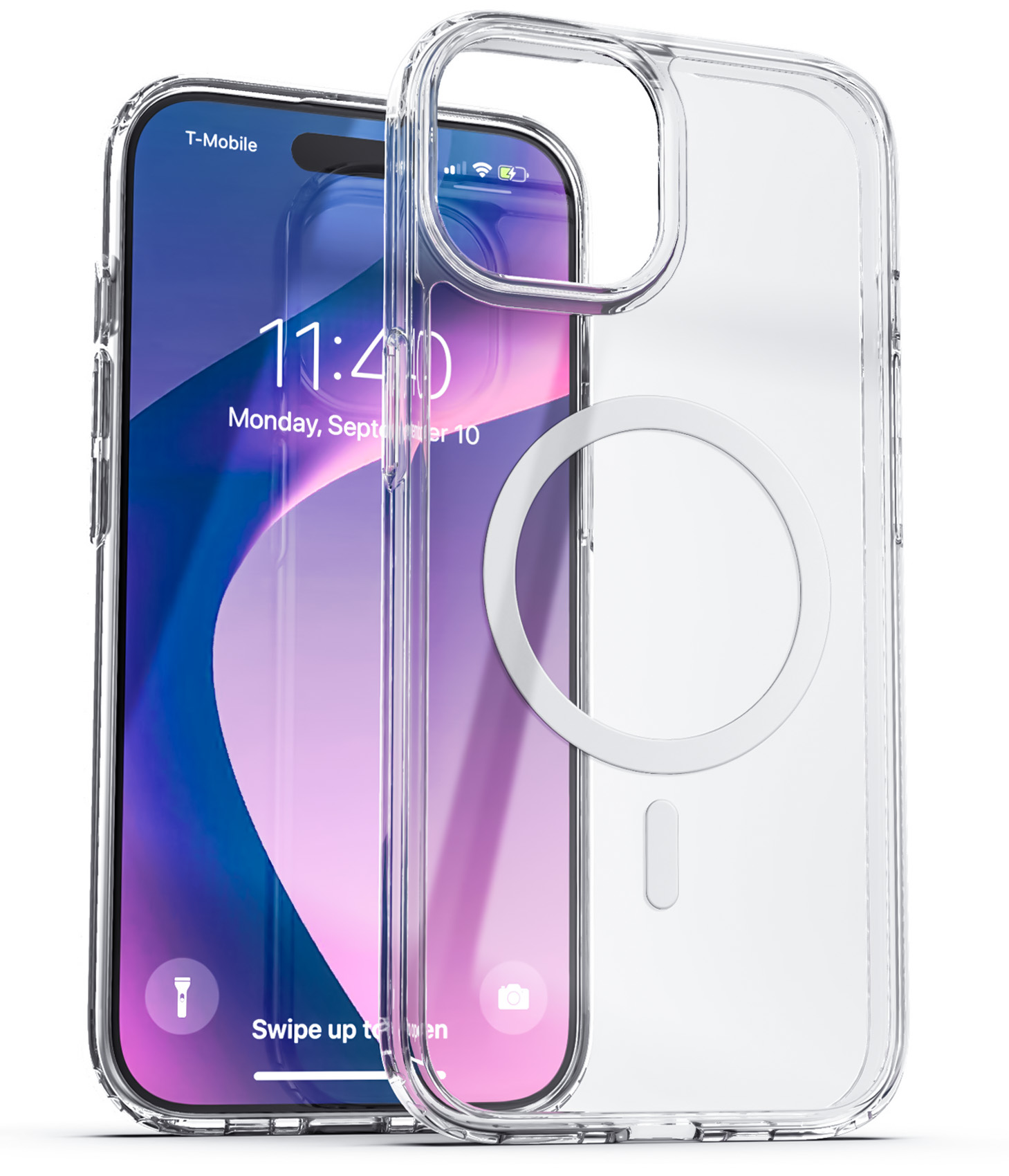 Clear Magnetic [Support Magsafe] Case for iPhone 15/15 Plus/15 Pro