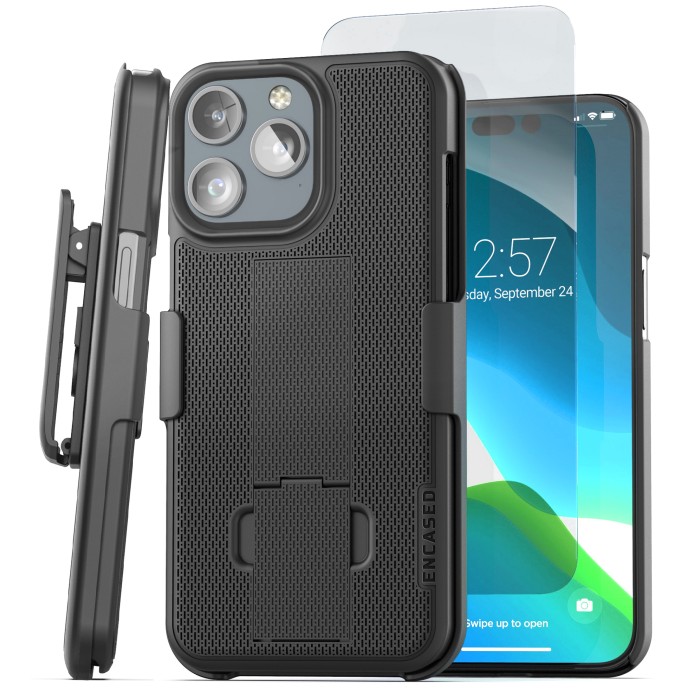 iPhone 15 Pro Max Duraclip Case with Belt Clip Holster-HC339
