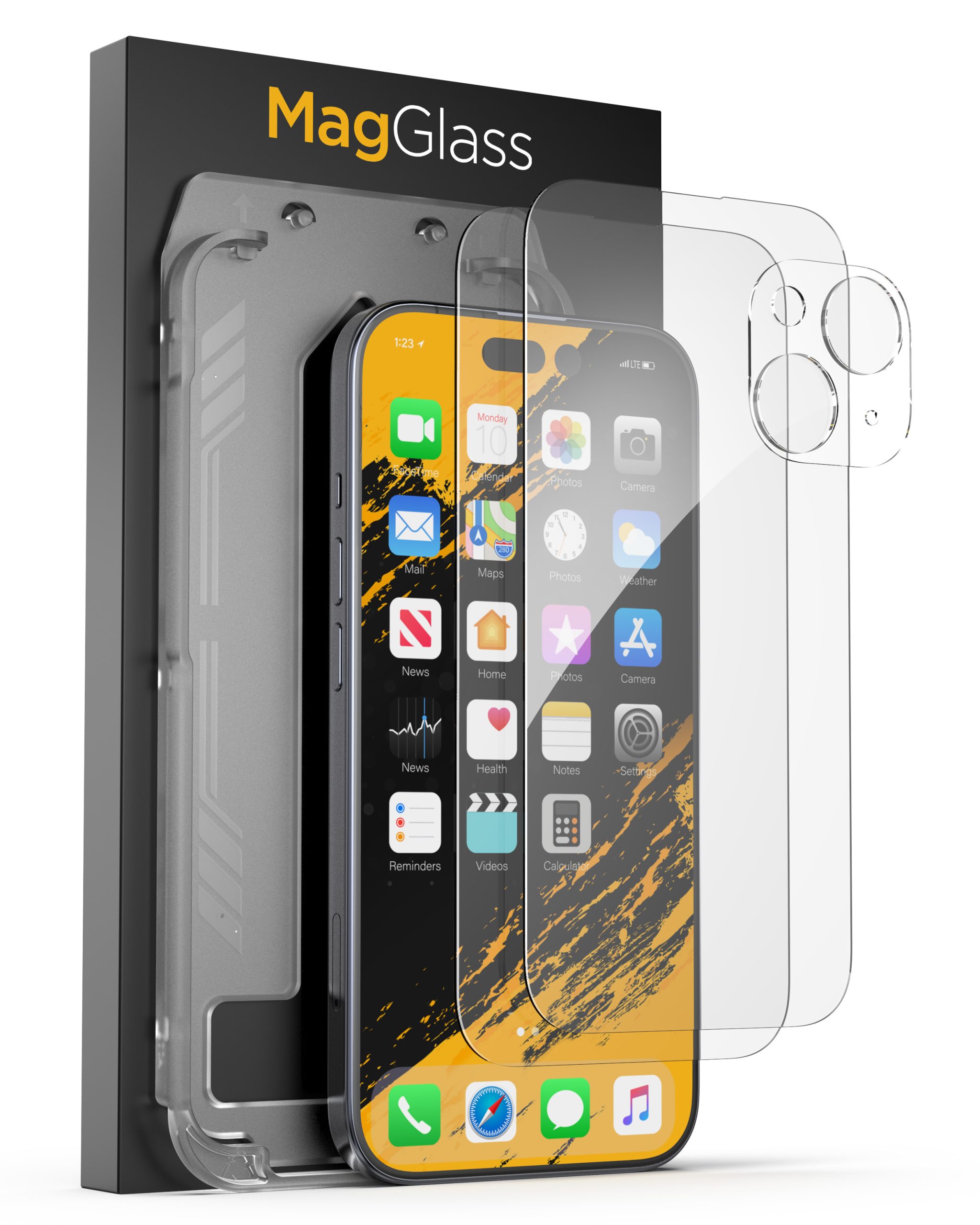 iPhone 15 Pro Max Tempered Glass Screen Protector (2 Pack)